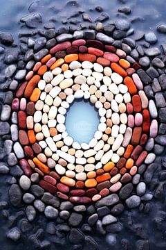 Magischer Kieselstein Mosaik von ByNoukk