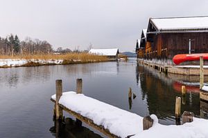 An den Bootshäusern am Staffelsee