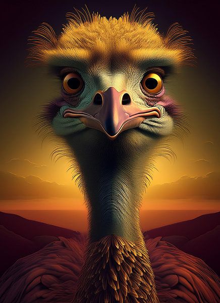 The look of the ostrich by Digital Art Studio