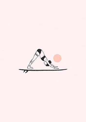 STAY SALTY - Surf and Yoga Illustration