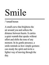 Smile Definition - White by WordsThatInspire