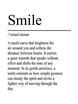 Smile Definition - White by WordsThatInspire