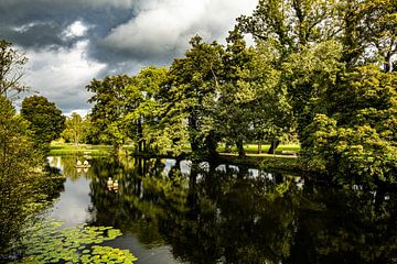 Spiegelung im Schlossteich von Dieter Walther