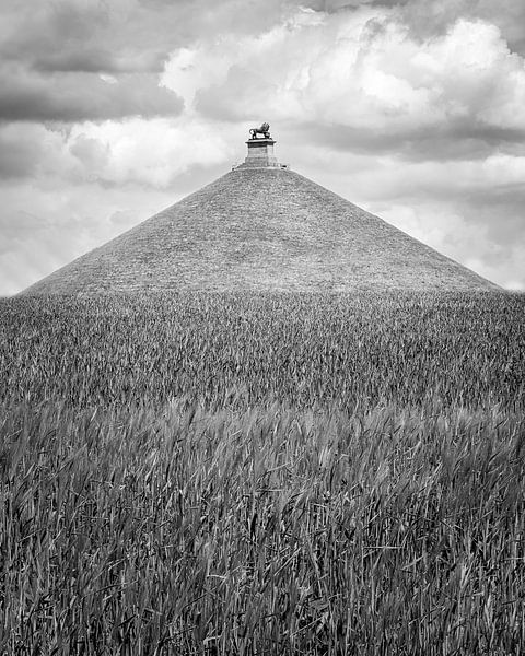 Le Lion de Waterloo en noir et blanc, Brabant wallon, Belgique par Henk Meijer Photography