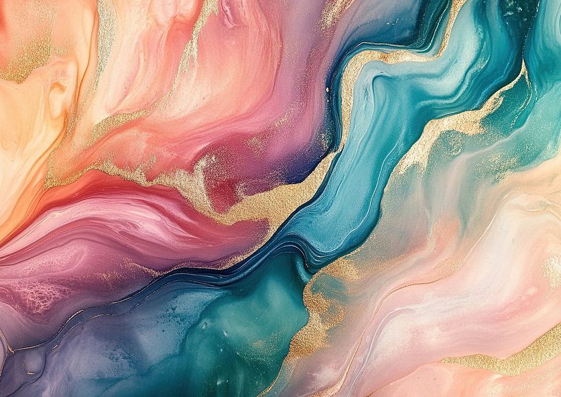 Couleurs abstraites et fluides | Couleurs abstraites par Caprices d'Art