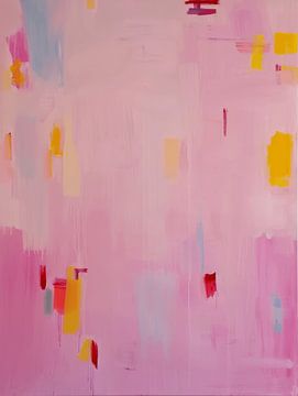 Modern abstract in neon roze van Studio Allee