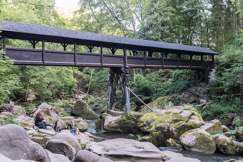 Irreler waterfall bridge and river