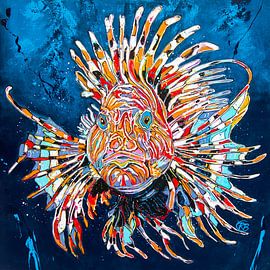 Blik van de Koraalduivel van Happy Paintings / Renata Rolefes