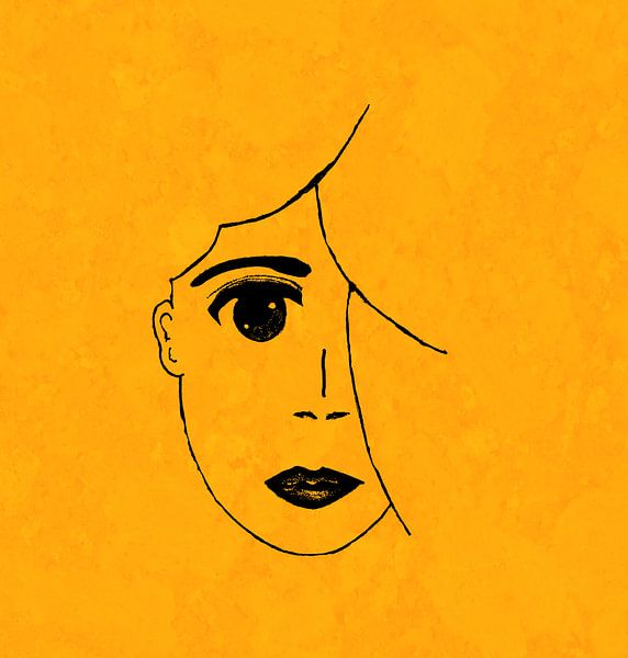 Portrait of a girl in gold by Hilde Remerie Photography and digital art