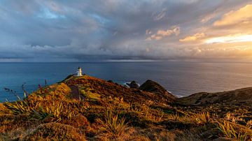 Zonsondergang Kaap Reinga NZ Nieuw Zeeland van Pascal Sigrist - Landscape Photography