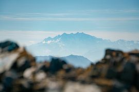 View from Monte Limidario Gridone to Dufour Peak Aosta Valley by Leo Schindzielorz