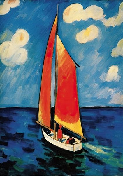 Sailboat Sea Ocean Nautical Maritime Sailing Poster by Niklas Maximilian