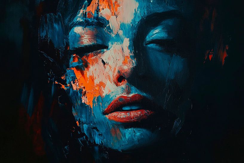 Farben der Stille – Gesichtsgeflüster von Poster Art Shop