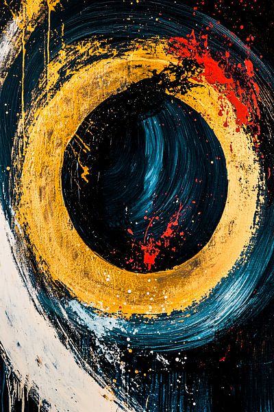 Abstrakter Kreis in dynamischen Farben von Art & Soul Creations