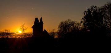 Zonsondergang park Ter Rijst  van Ronald De Neve