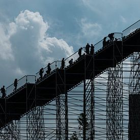 Stairs to the roof of the Groothandelsgebouw by martin von rotz