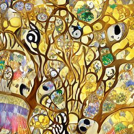 Utrecht im Stil von Klimt von Maps Are Art