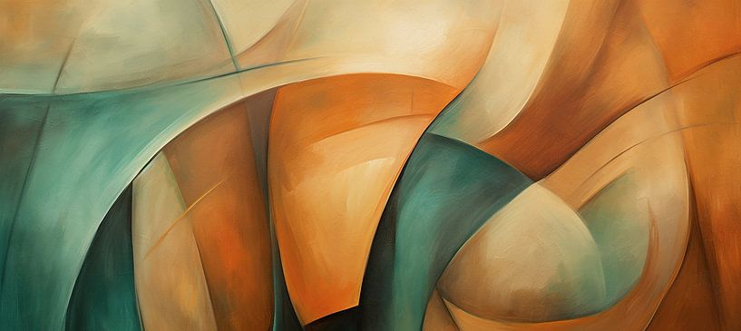 Aardse Golven | Abstracte Kunst van Abstract Schilderij