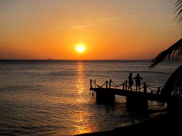 Sunset Curacao by Carolina Vergoossen