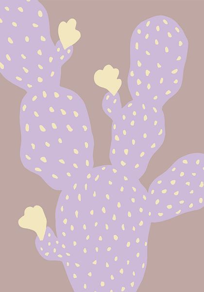 Cactus lilas par Pictufy Studio