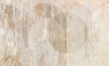 Skandinavien Abstraction Gold Creme Beige