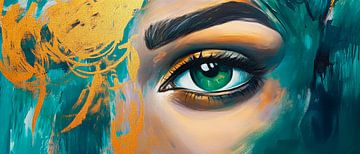 Eye with ocean colours - Expressive by Poster Art Shop