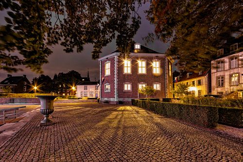 De kopermolen in Vaals tijdens de avond