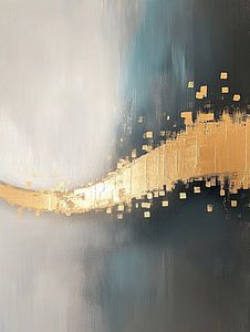 Abstraktes Blau | Echos von Blau und Bronze