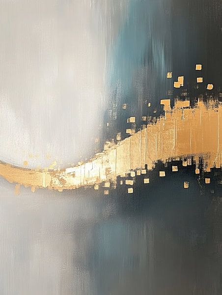 Abstract Blue | Echoes of Blue and Bronze by Zen and More