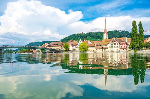 Stein am Rhein sur les rives du Rhin en été