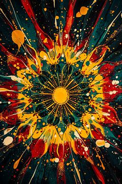 Kleurrijke abstracte bloemexplosie van Art & Soul Creations