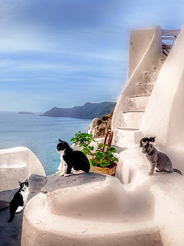 Santorini eiland in Griekenland.