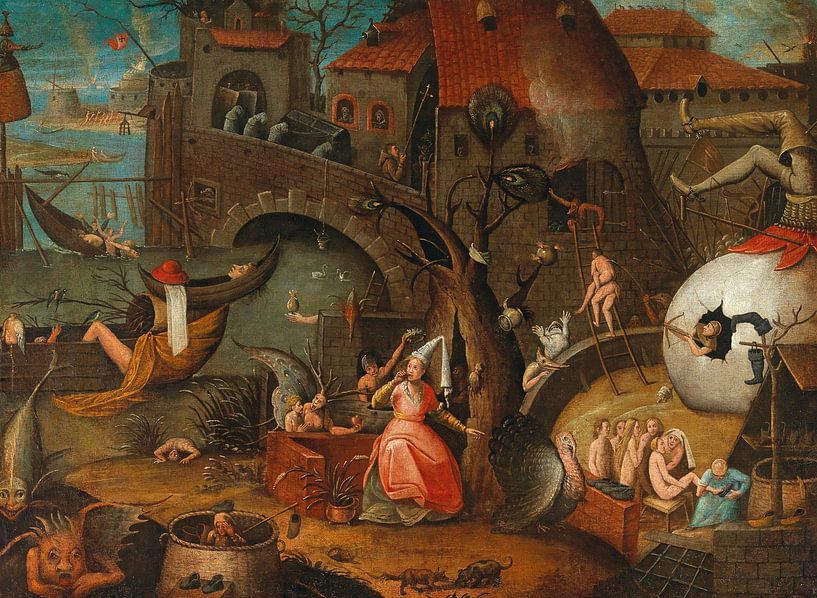 Een allegorie op afgunst, navolger van Pieter Brueghel de Oude van Meesterlijcke Meesters