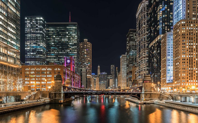 Chicago Skyline van Kees Jan Lok