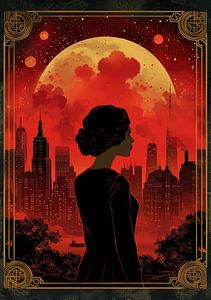 Art Deco Gold Print Poster
