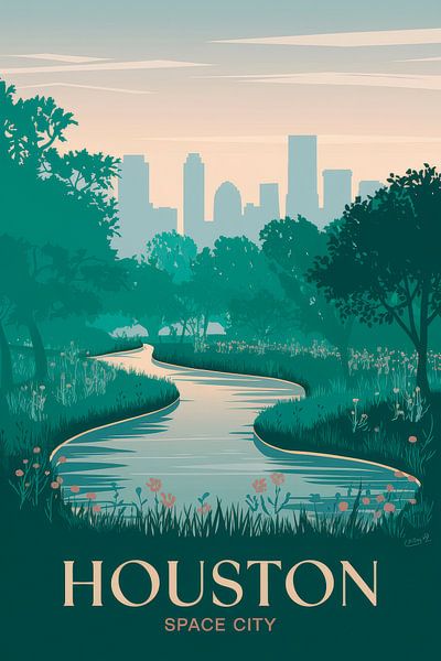 Houston, Texas van Poster Art Shop