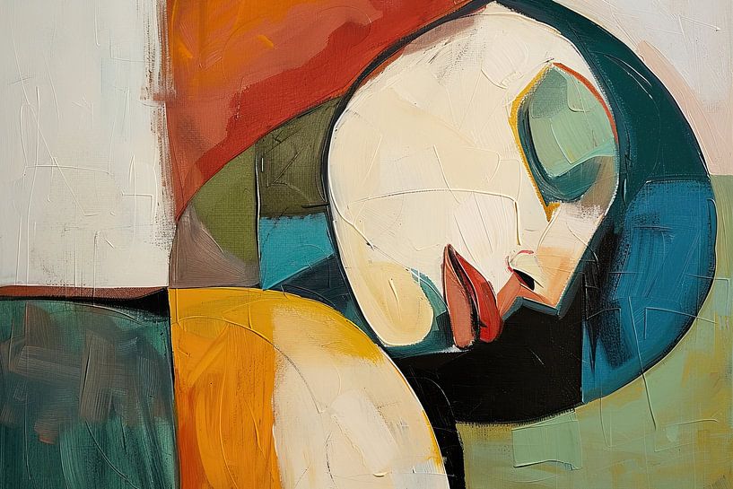 Abstract Portrait Woman by Eye catching paintings