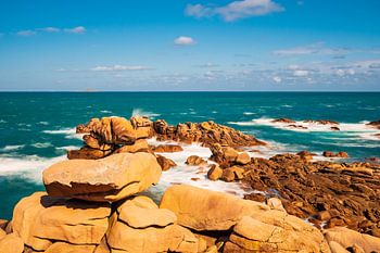 Atlantikküste in der Bretagne bei Ploumanach