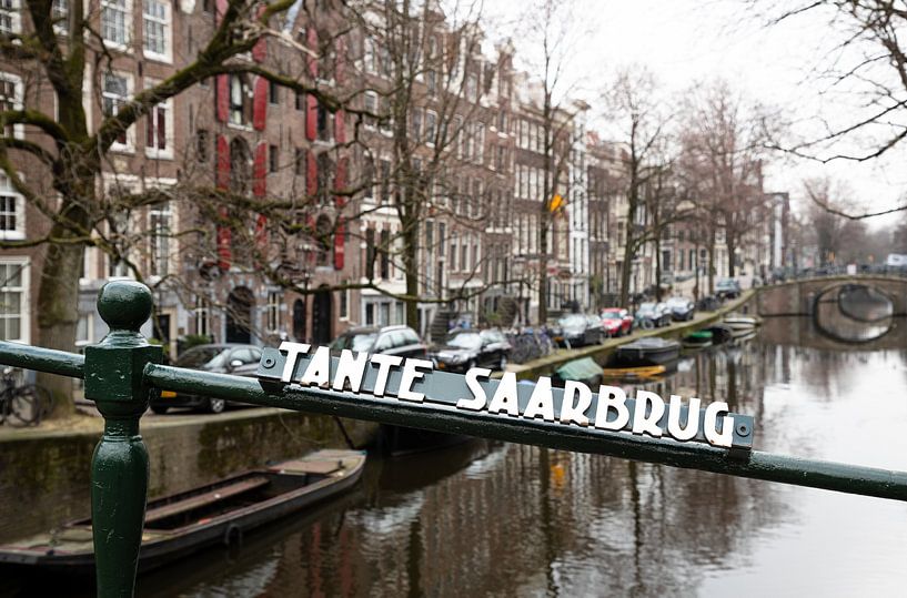 Amsterdam canal and bridge by Inge van den Brande