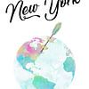 New York auf dem Globus von Green Nest