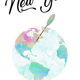 New York auf dem Globus van Green Nest