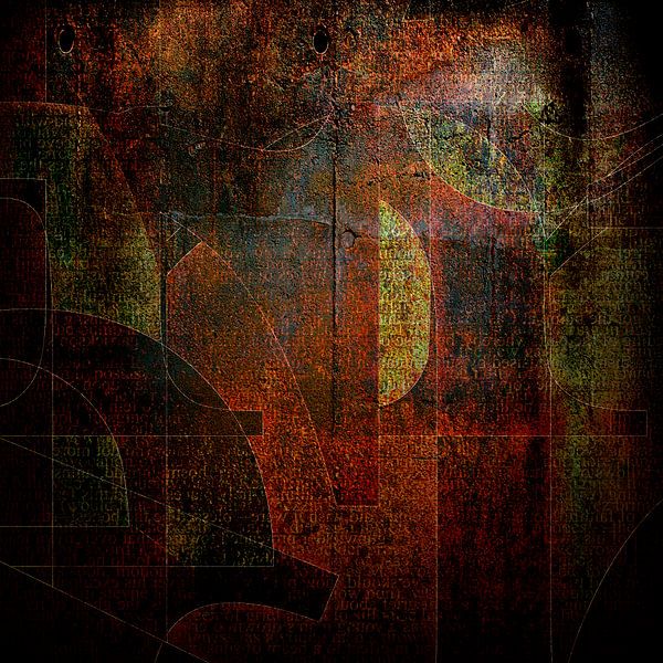 Circumfluent: Fleshener 02 [digital abstract art, dark red and yellow] by Nelson Guerreiro