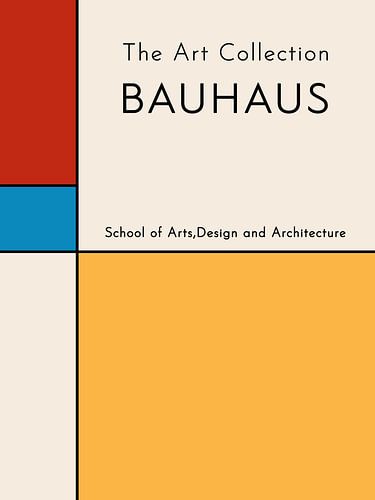 Bauhaus The Art Collection No.3 – Minimalistisch Kunstwerk met Mondriaan Knipoog