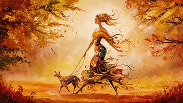 Herbstspaziergang mit Hund