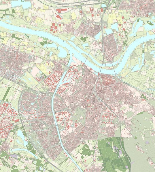 Kaart van Nijmegen van Rebel Ontwerp