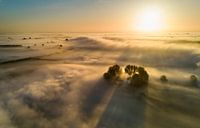 House floating on the mist