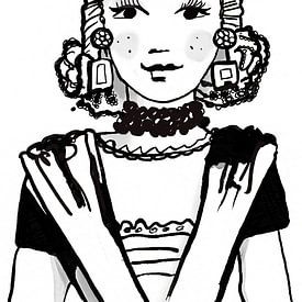 Seeländisches Mädchen aus dem Land Cadzand von Debbie van Eck