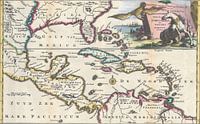 Oude kaart Golf van Mexico en Midden Amerika van Het Archief thumbnail