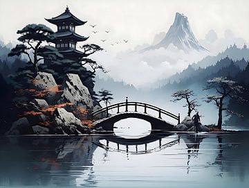 Japanese Landscape by PixelPrestige