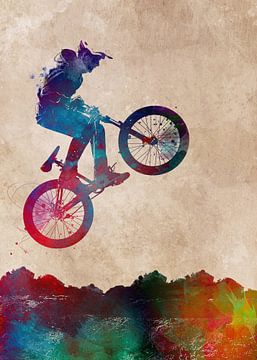 Cycling Bike sport art by JBJart Justyna Jaszke